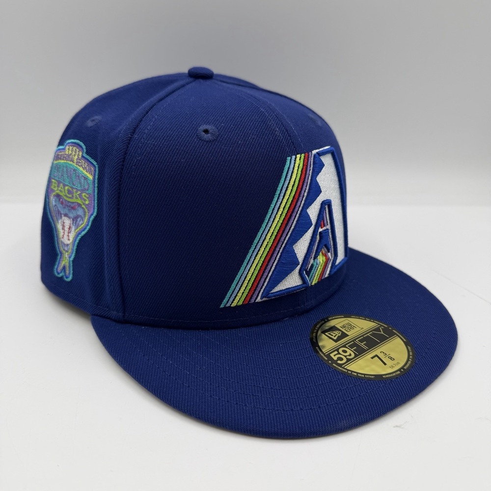 New Era 59Fifty Arizona Diamondbacks Hat Cap 7 3/8 Blue 1998 Inagural Season MLB